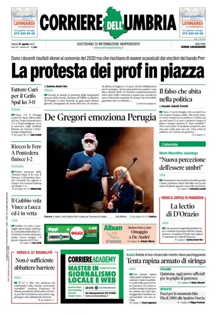 Prima-pagina-corriere umbria-del-2024-08-31